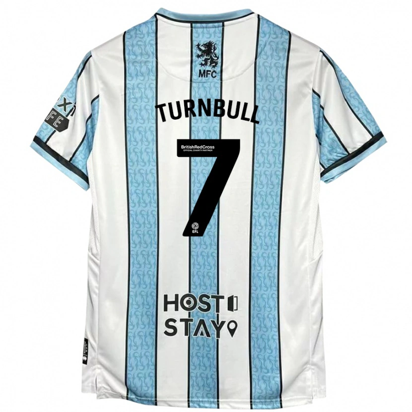 Danxen Herren Ellen Turnbull #7 Weiß Blau Auswärtstrikot Trikot 2024/25 T-Shirt