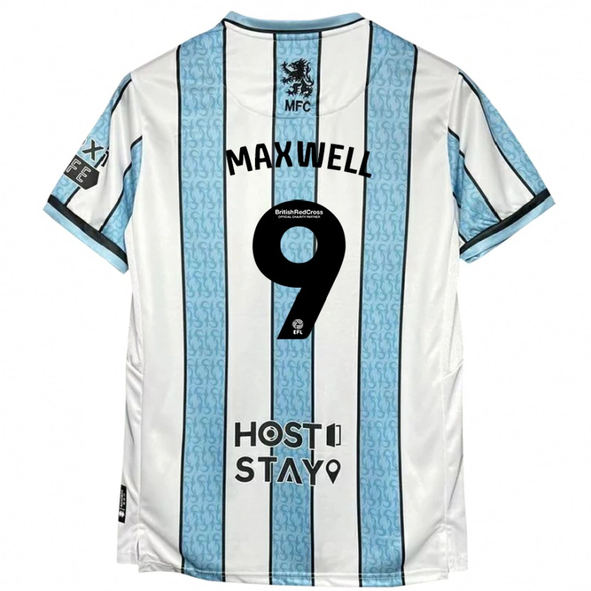 Danxen Herren Armani Maxwell #9 Weiß Blau Auswärtstrikot Trikot 2024/25 T-Shirt