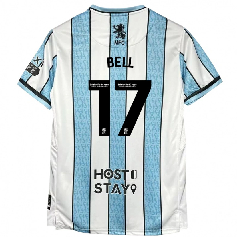 Danxen Herren Millie Bell #17 Weiß Blau Auswärtstrikot Trikot 2024/25 T-Shirt