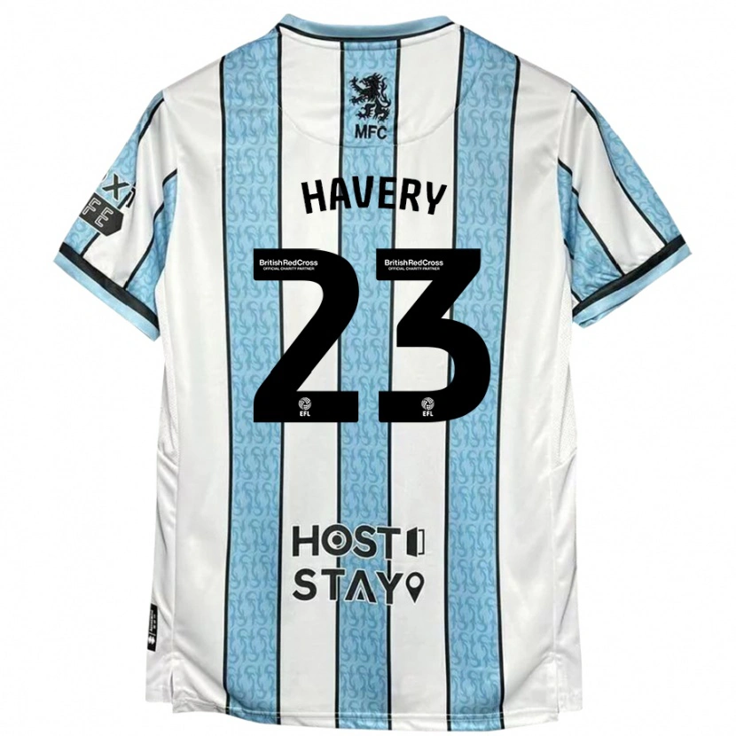 Danxen Herren Nicole Havery #23 Weiß Blau Auswärtstrikot Trikot 2024/25 T-Shirt