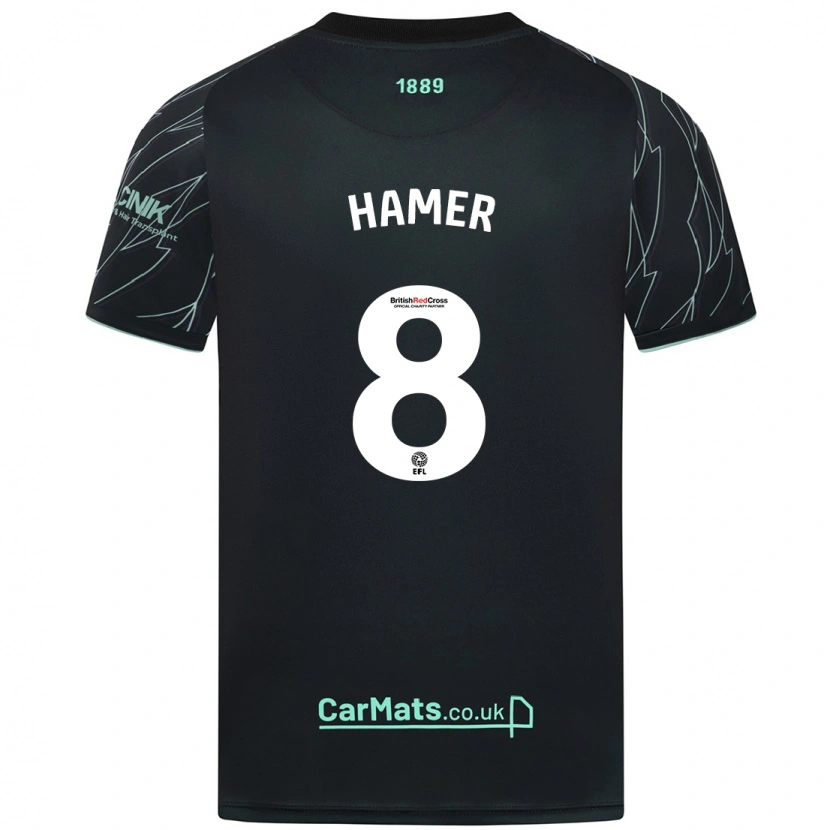 Danxen Herren Gustavo Hamer #8 Schwarz Grün Auswärtstrikot Trikot 2024/25 T-Shirt