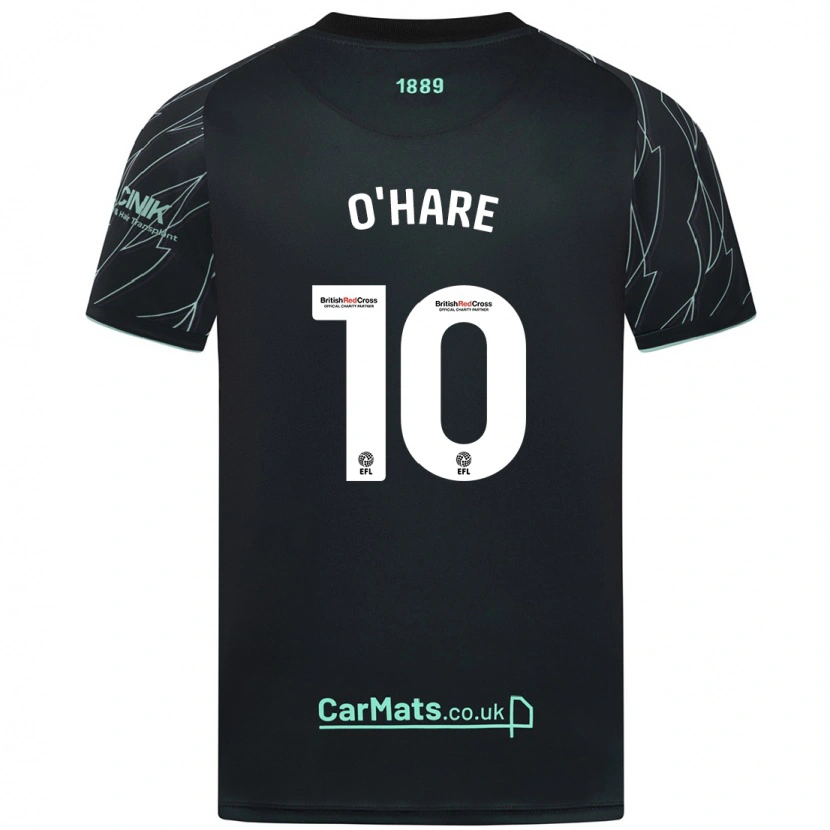 Danxen Herren Callum O'hare #10 Schwarz Grün Auswärtstrikot Trikot 2024/25 T-Shirt