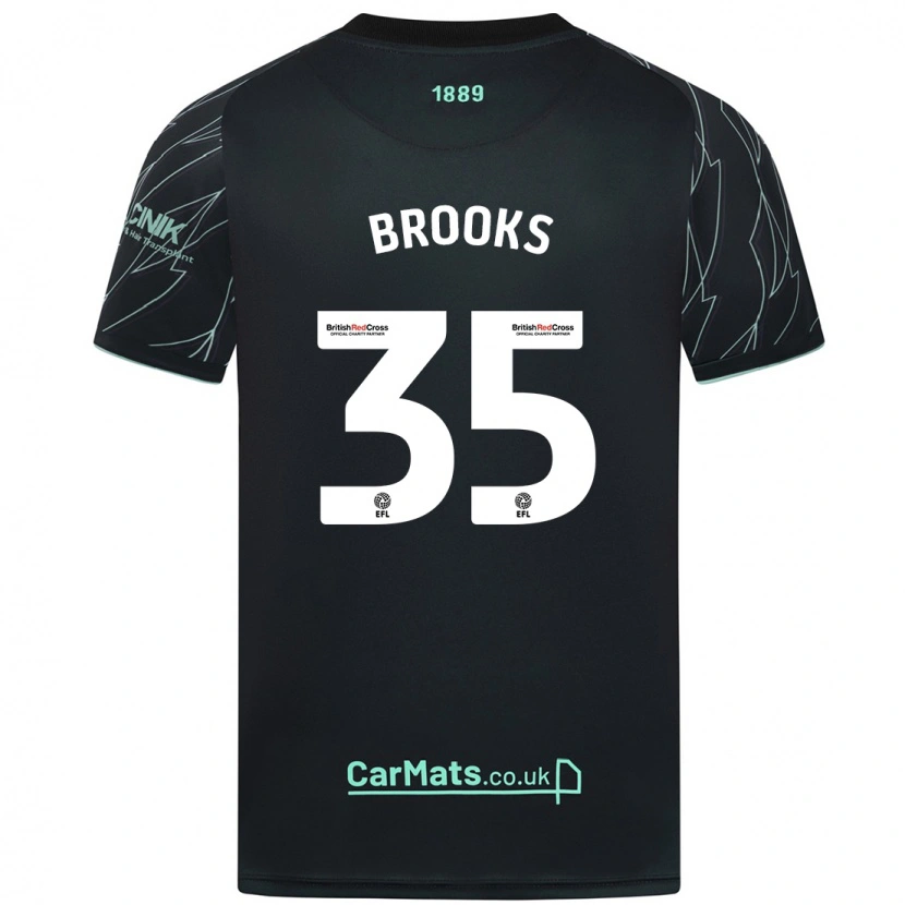 Danxen Herren Andre Brooks #35 Schwarz Grün Auswärtstrikot Trikot 2024/25 T-Shirt