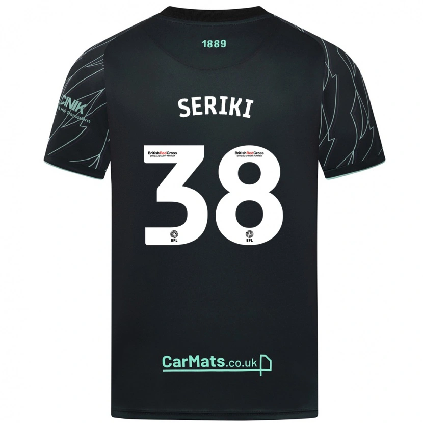 Danxen Herren Femi Seriki #38 Schwarz Grün Auswärtstrikot Trikot 2024/25 T-Shirt