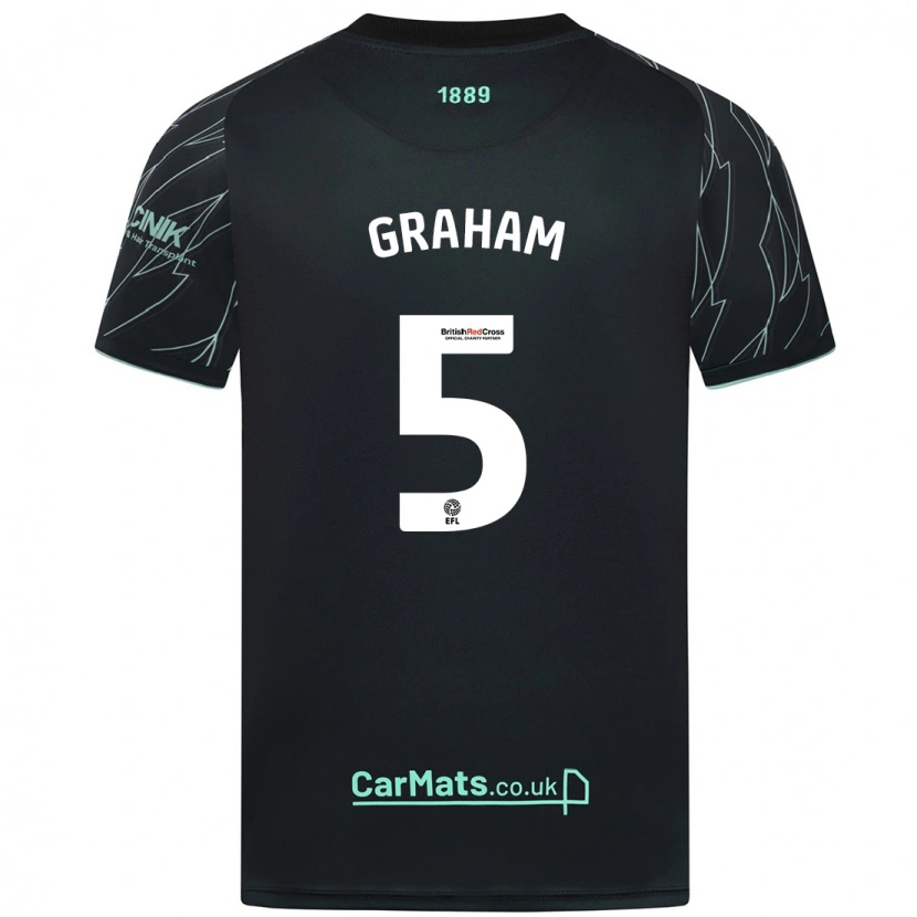 Danxen Herren Molly Graham #5 Schwarz Grün Auswärtstrikot Trikot 2024/25 T-Shirt