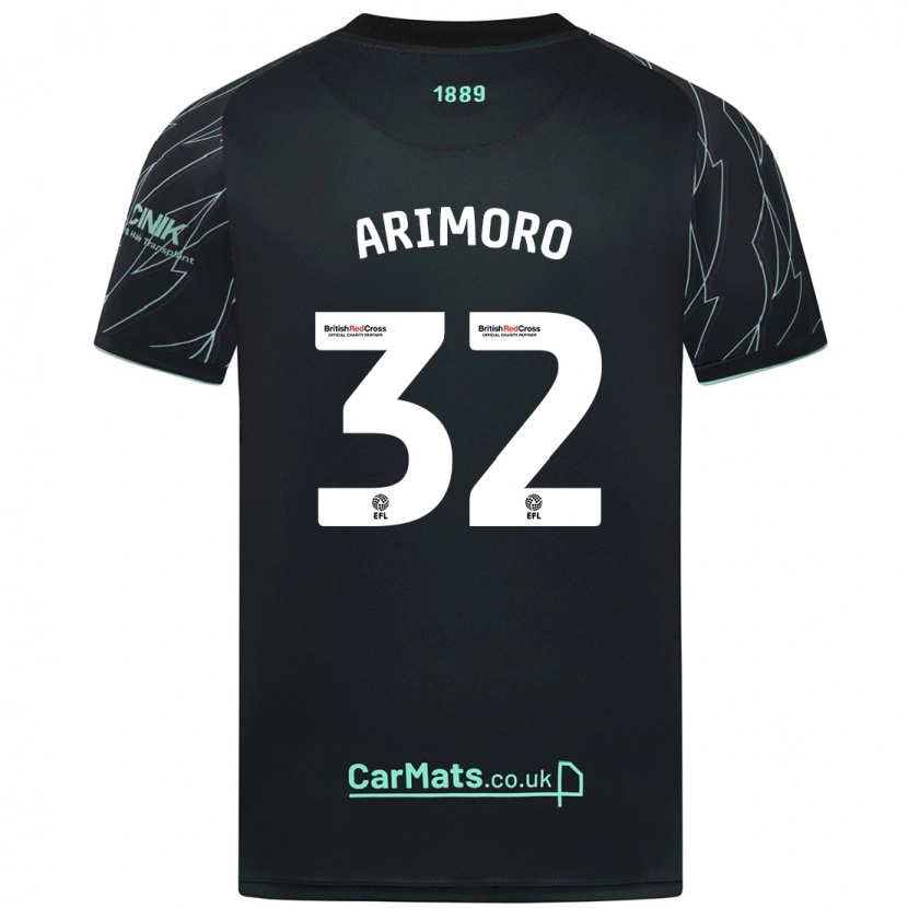 Danxen Herren Juliet Adebowale-Arimoro #32 Schwarz Grün Auswärtstrikot Trikot 2024/25 T-Shirt