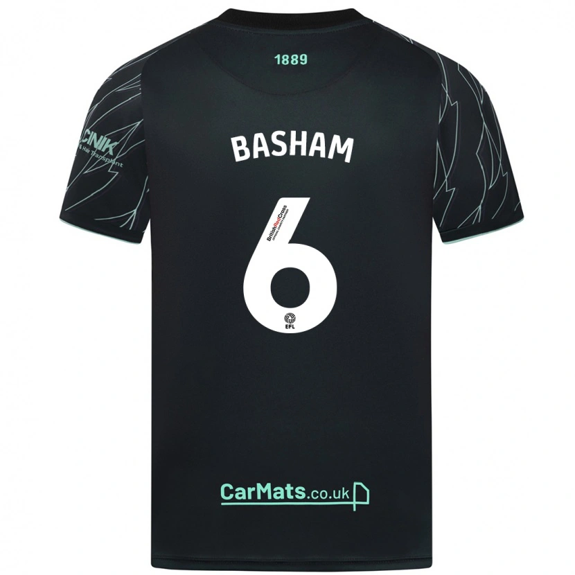 Danxen Herren Chris Basham #6 Schwarz Grün Auswärtstrikot Trikot 2024/25 T-Shirt