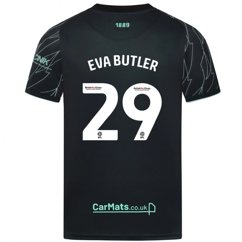 Danxen Herren Eva Butler #29 Schwarz Grün Auswärtstrikot Trikot 2024/25 T-Shirt