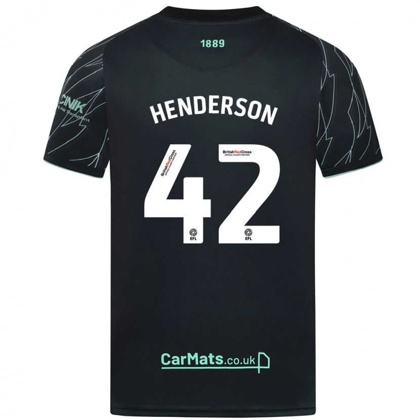 Danxen Herren Peyton Henderson #42 Schwarz Grün Auswärtstrikot Trikot 2024/25 T-Shirt