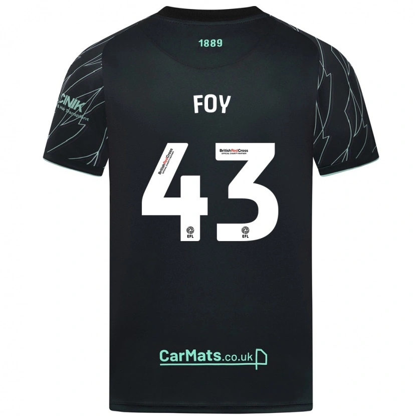 Danxen Herren Gus Foy #43 Schwarz Grün Auswärtstrikot Trikot 2024/25 T-Shirt