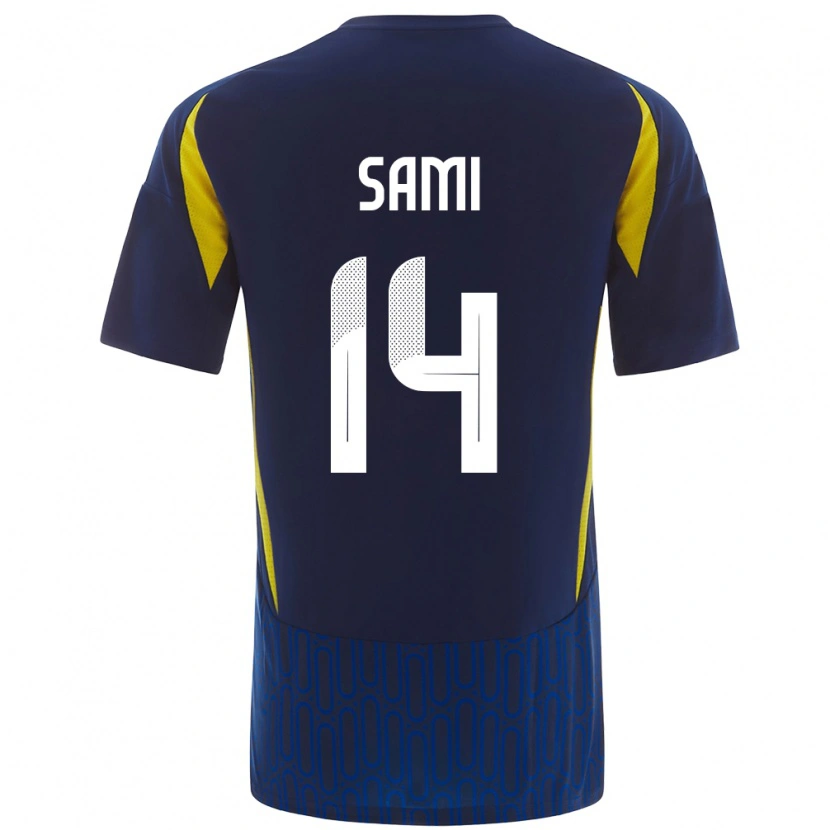 Danxen Herren Sami Al-Najei #14 Blau Gelb Auswärtstrikot Trikot 2024/25 T-Shirt