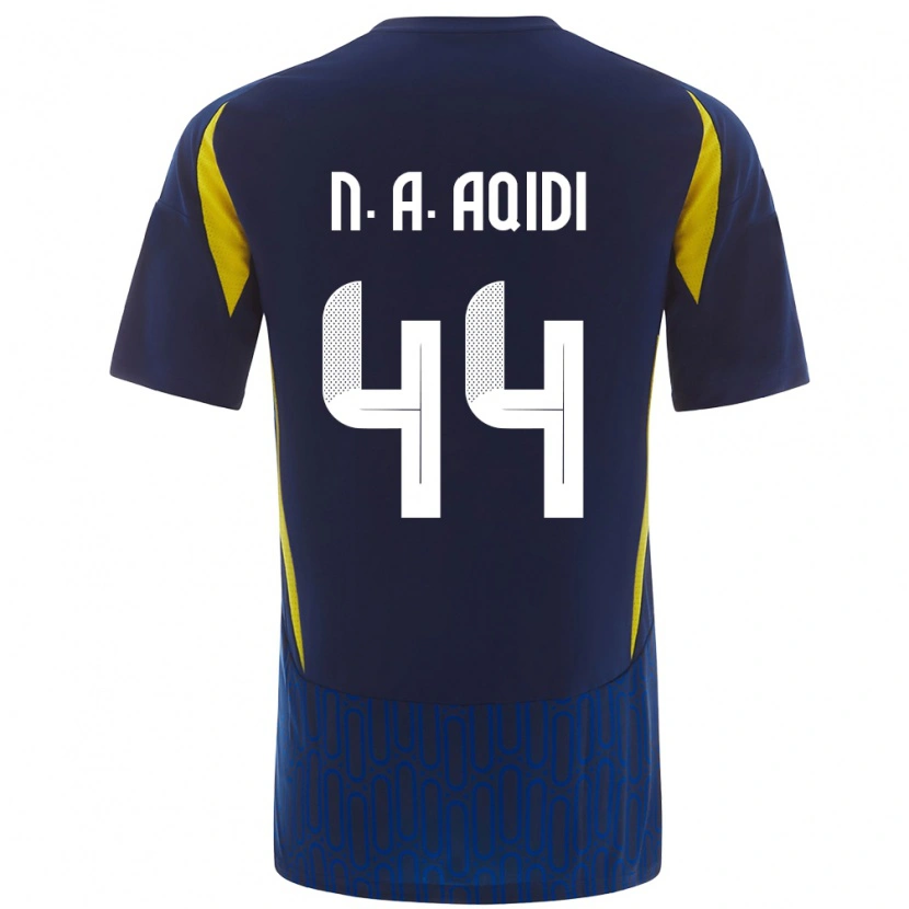 Danxen Herren Nawaf Al-Aqidi #44 Blau Gelb Auswärtstrikot Trikot 2024/25 T-Shirt