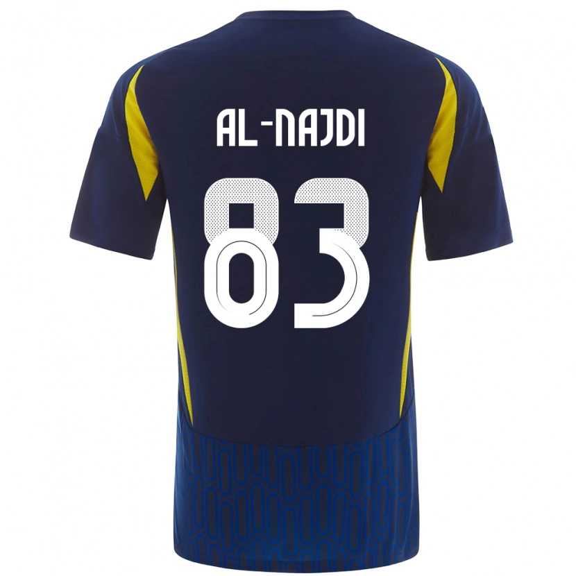Danxen Herren Salem Al-Najdi #83 Blau Gelb Auswärtstrikot Trikot 2024/25 T-Shirt