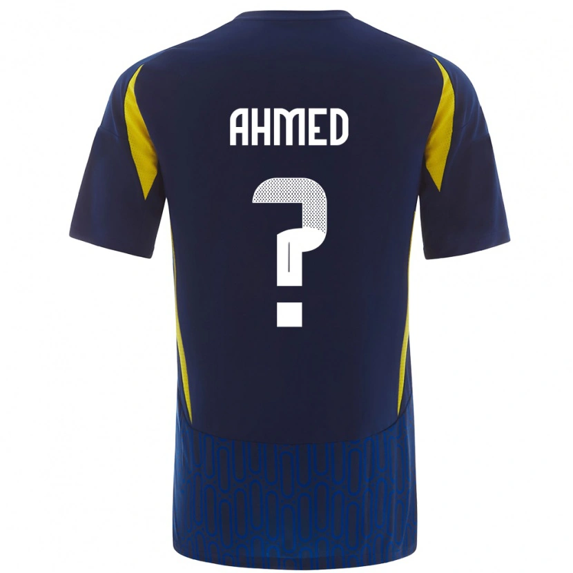 Danxen Herren Al Anood Ahmed #0 Blau Gelb Auswärtstrikot Trikot 2024/25 T-Shirt