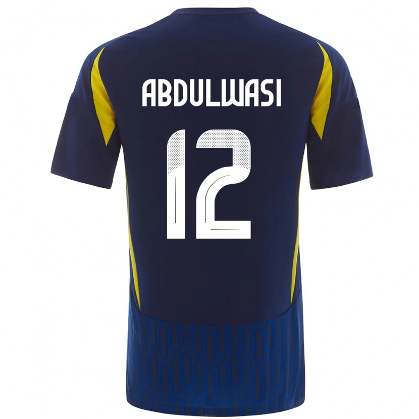 Danxen Herren Dalal Abdulwasi #12 Blau Gelb Auswärtstrikot Trikot 2024/25 T-Shirt