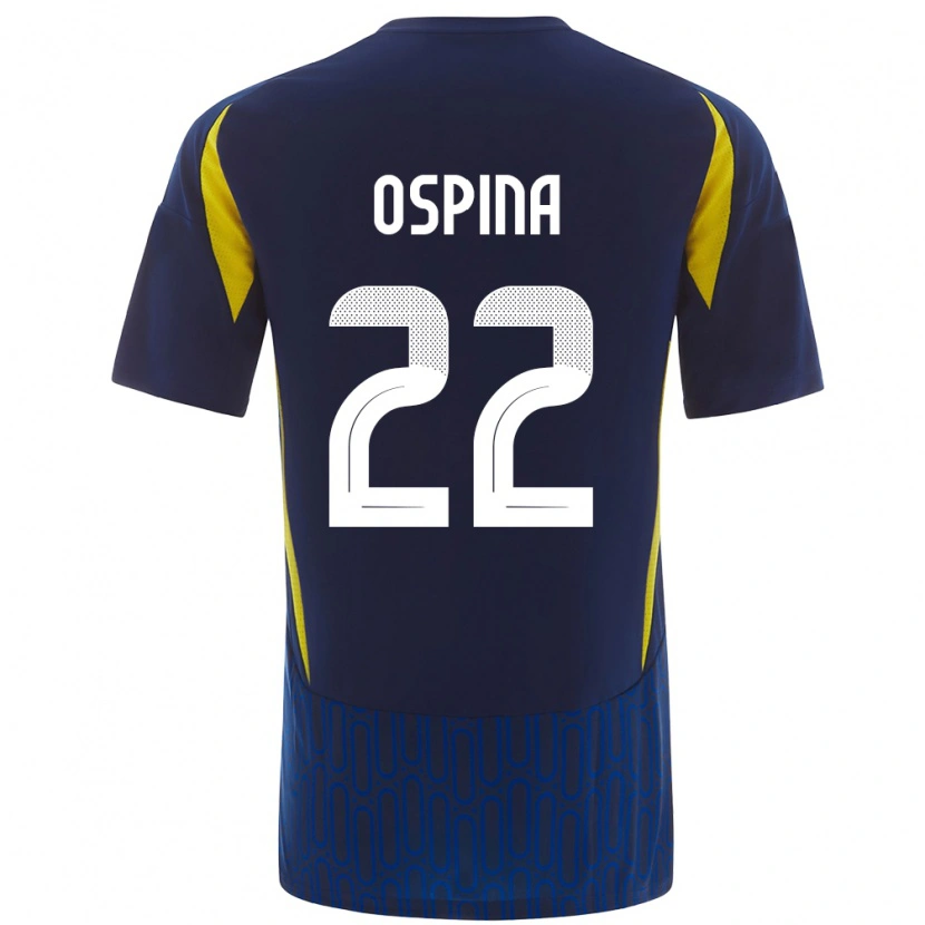 Danxen Herren David Ospina #22 Blau Gelb Auswärtstrikot Trikot 2024/25 T-Shirt