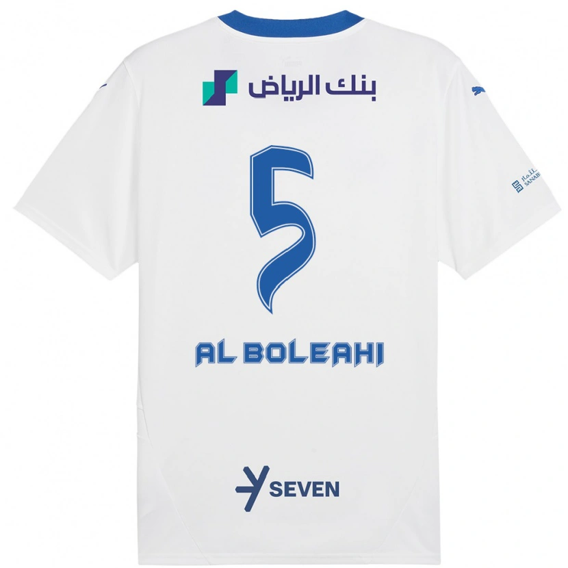 Danxen Herren Ali Al-Bulayhi #5 Weiß Blau Auswärtstrikot Trikot 2024/25 T-Shirt
