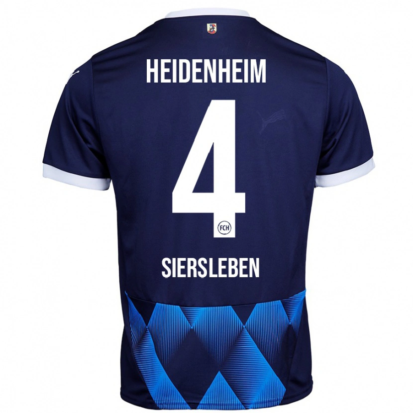 Danxen Herren Tim Siersleben #4 Dunkel Marineblau Auswärtstrikot Trikot 2024/25 T-Shirt
