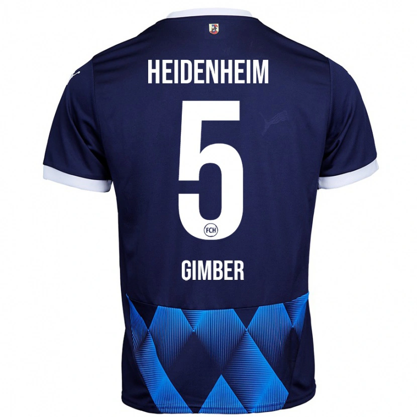 Danxen Herren Benedikt Gimber #5 Dunkel Marineblau Auswärtstrikot Trikot 2024/25 T-Shirt