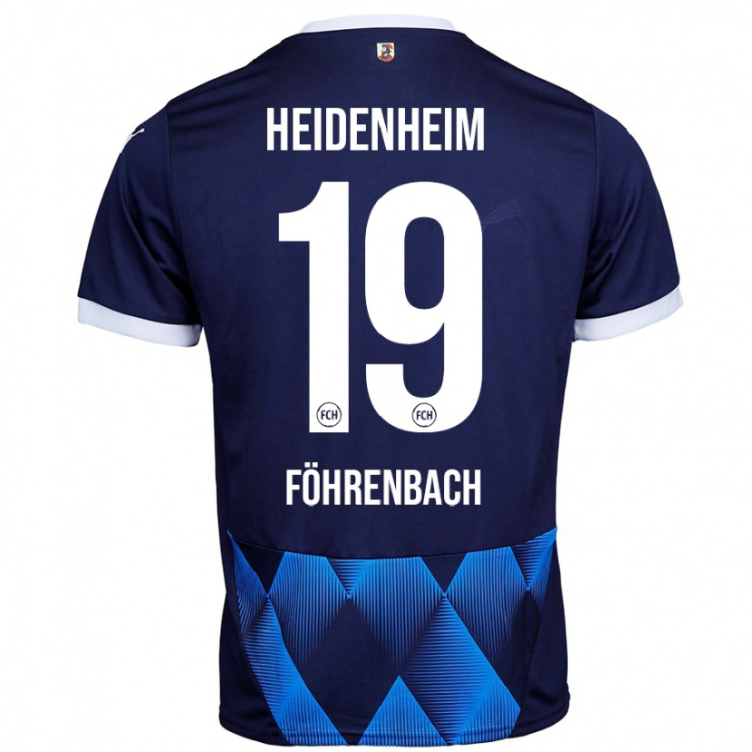Danxen Herren Jonas Föhrenbach #19 Dunkel Marineblau Auswärtstrikot Trikot 2024/25 T-Shirt