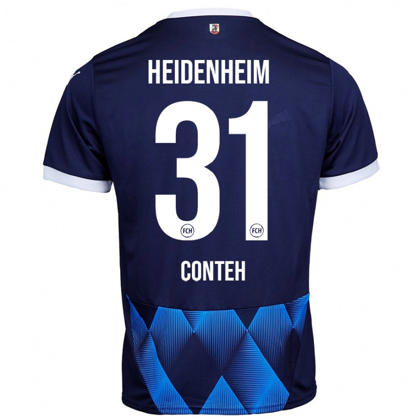 Danxen Herren Sirlord Conteh #31 Dunkel Marineblau Auswärtstrikot Trikot 2024/25 T-Shirt