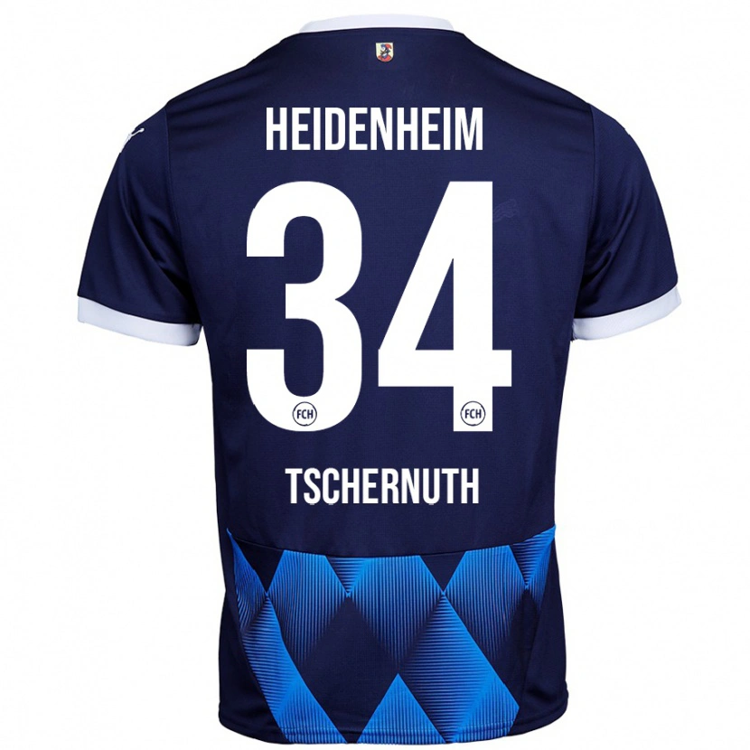 Danxen Herren Paul Tschernuth #34 Dunkel Marineblau Auswärtstrikot Trikot 2024/25 T-Shirt