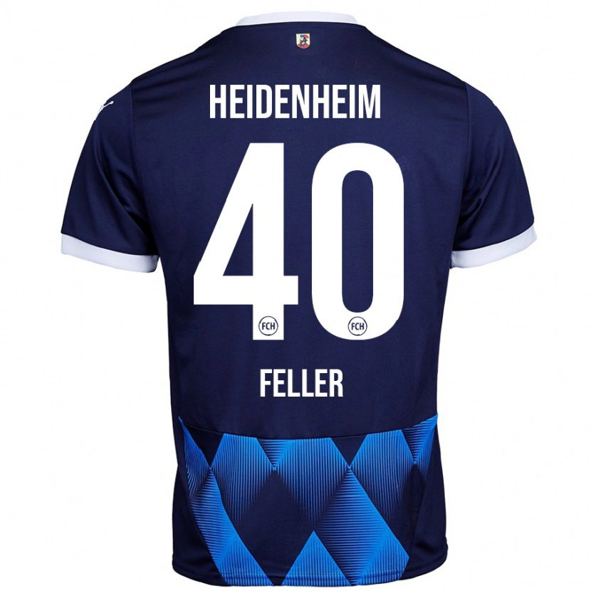 Danxen Herren Frank Feller #40 Dunkel Marineblau Auswärtstrikot Trikot 2024/25 T-Shirt
