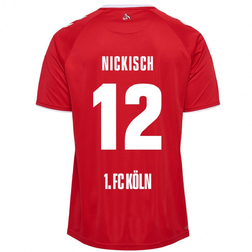 Danxen Herren Jonas Nickisch #12 Rot Weiß Auswärtstrikot Trikot 2024/25 T-Shirt