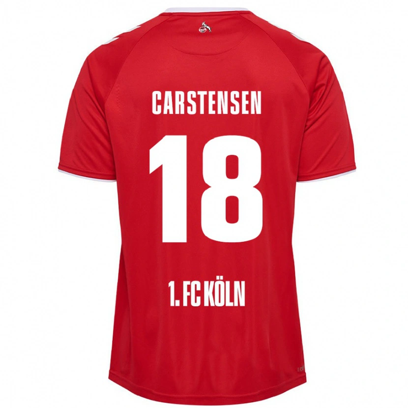 Danxen Herren Rasmus Carstensen #18 Rot Weiß Auswärtstrikot Trikot 2024/25 T-Shirt