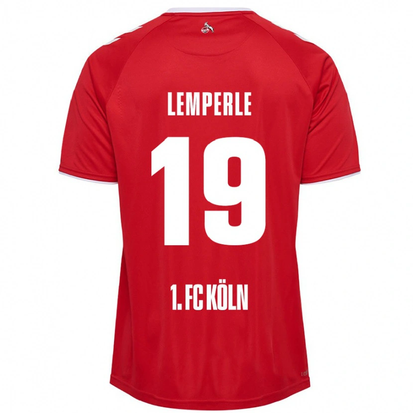 Danxen Herren Tim Lemperle #19 Rot Weiß Auswärtstrikot Trikot 2024/25 T-Shirt