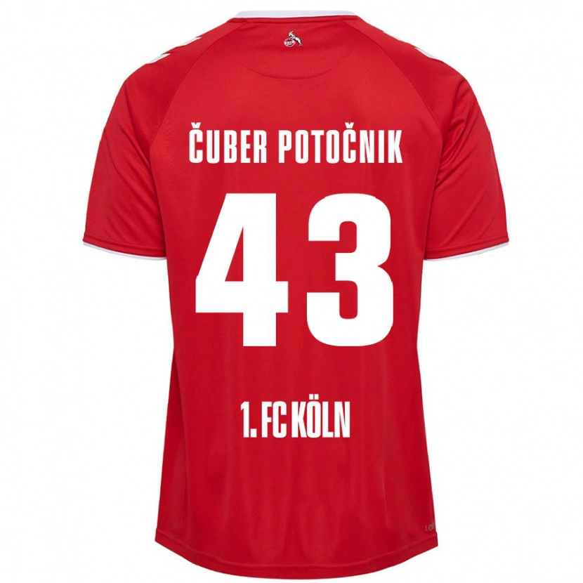 Danxen Herren Jaka Cuber Potocnik #43 Rot Weiß Auswärtstrikot Trikot 2024/25 T-Shirt