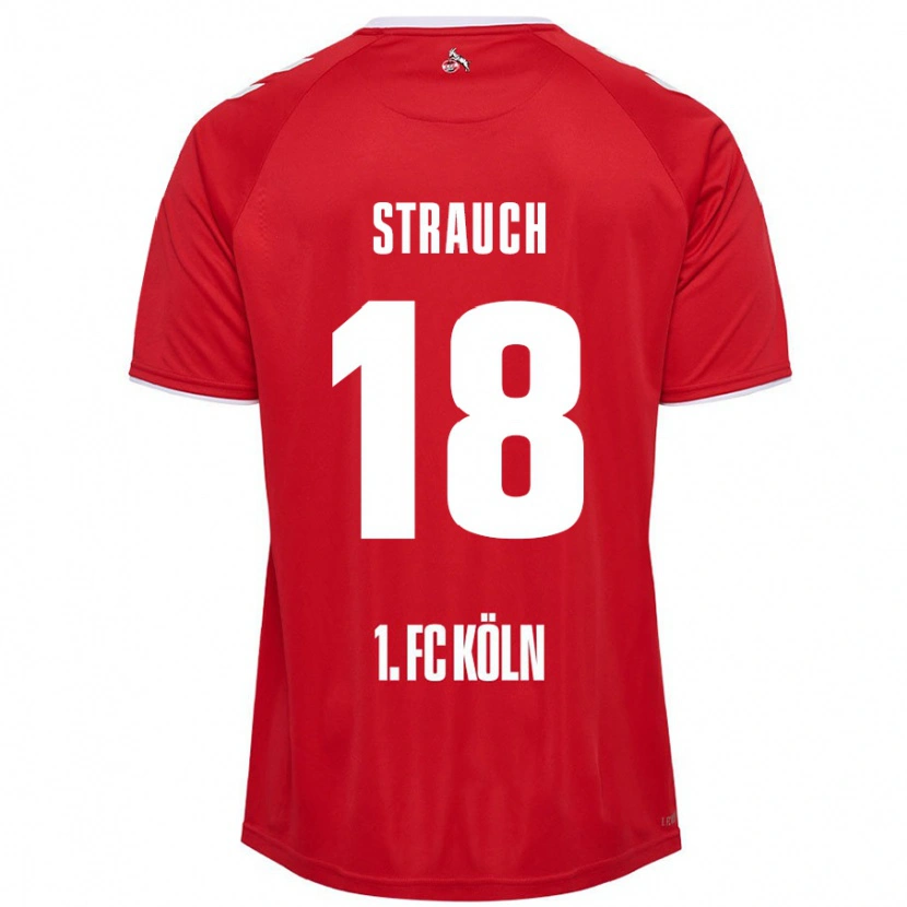 Danxen Herren Georg Strauch #18 Rot Weiß Auswärtstrikot Trikot 2024/25 T-Shirt