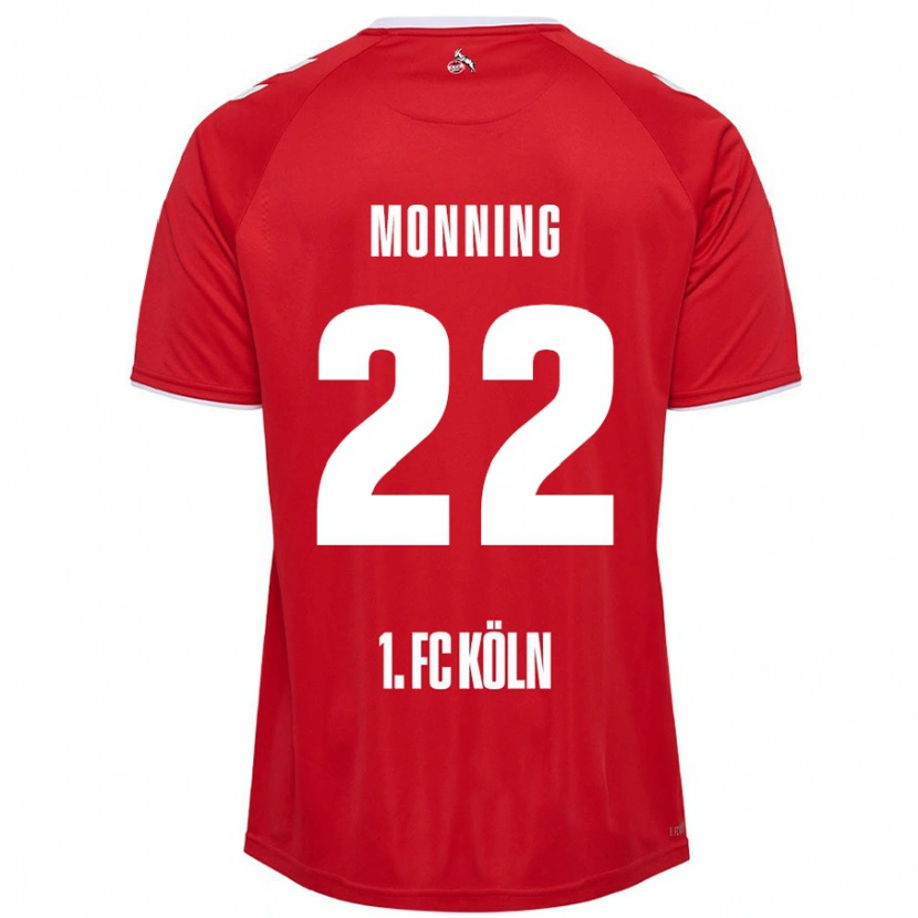 Danxen Herren Marlon Monning #22 Rot Weiß Auswärtstrikot Trikot 2024/25 T-Shirt