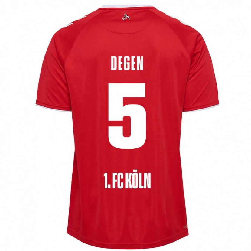 Danxen Herren Celina Degen #5 Rot Weiß Auswärtstrikot Trikot 2024/25 T-Shirt