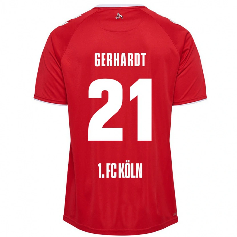 Danxen Herren Anna Gerhardt #21 Rot Weiß Auswärtstrikot Trikot 2024/25 T-Shirt