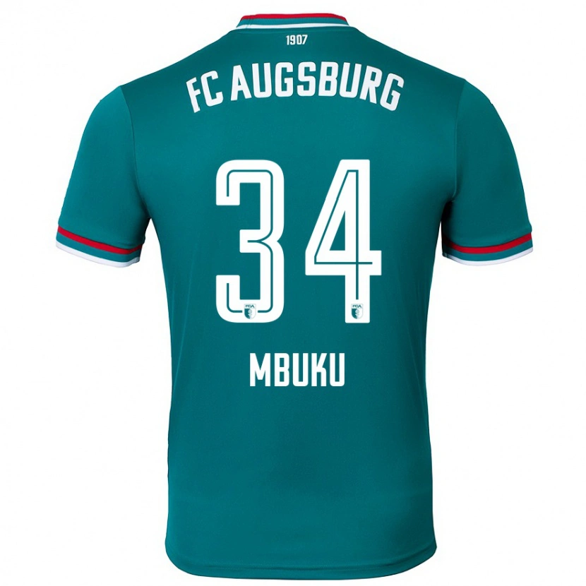 Danxen Herren Nathanaël Mbuku #34 Dunkelgrün Auswärtstrikot Trikot 2024/25 T-Shirt
