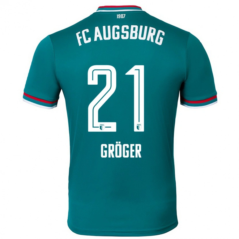 Danxen Herren Elias Gröger #21 Dunkelgrün Auswärtstrikot Trikot 2024/25 T-Shirt