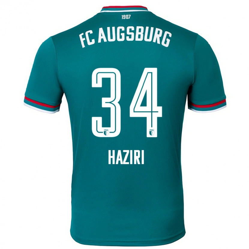 Danxen Herren Edi Haziri #34 Dunkelgrün Auswärtstrikot Trikot 2024/25 T-Shirt