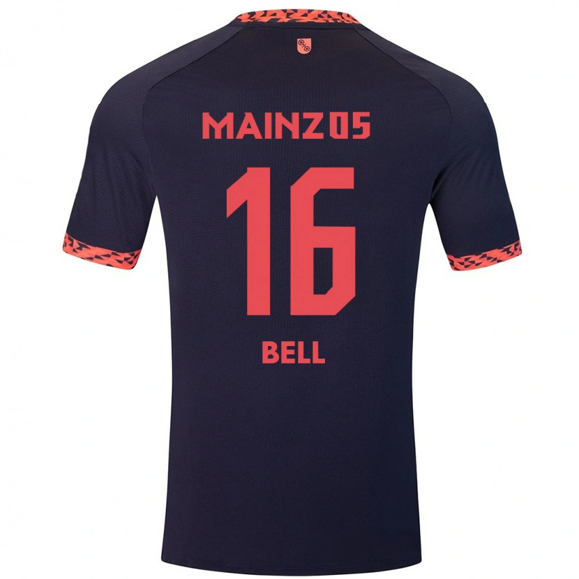 Danxen Herren Stefan Bell #16 Blau Korallenrot Auswärtstrikot Trikot 2024/25 T-Shirt