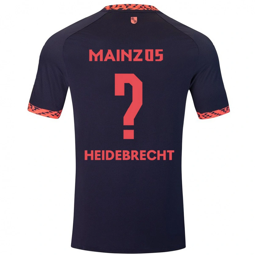 Danxen Herren Elias Heidebrecht #0 Blau Korallenrot Auswärtstrikot Trikot 2024/25 T-Shirt