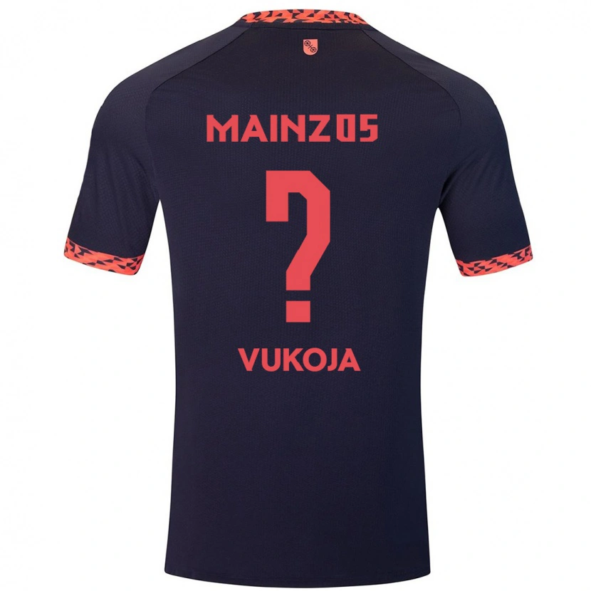 Danxen Herren Luka Vukoja #0 Blau Korallenrot Auswärtstrikot Trikot 2024/25 T-Shirt