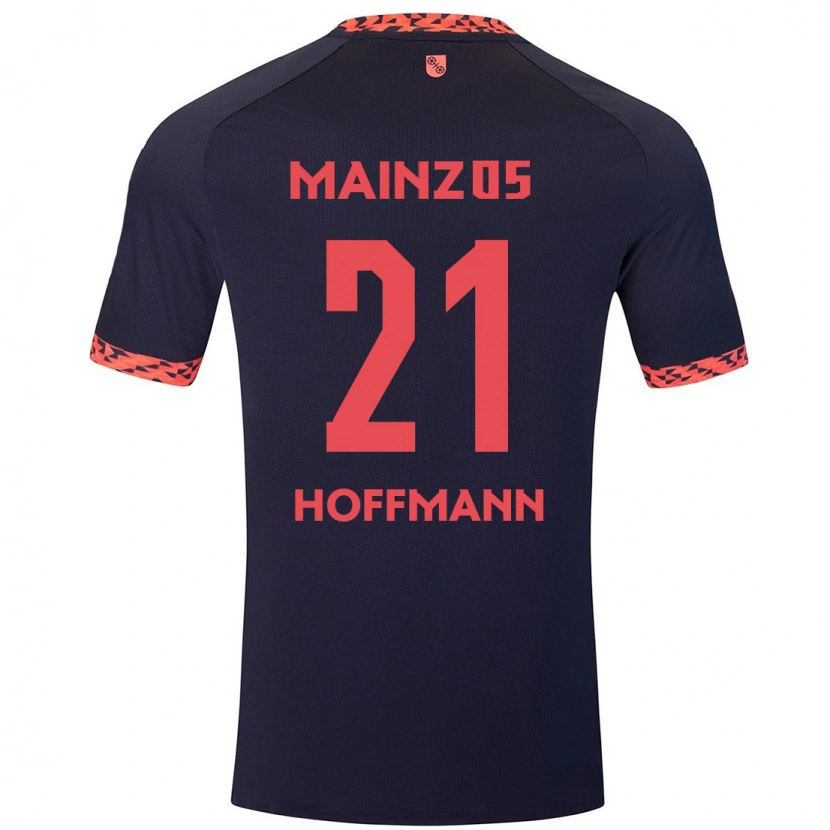Danxen Herren Leon Hoffmann #21 Blau Korallenrot Auswärtstrikot Trikot 2024/25 T-Shirt
