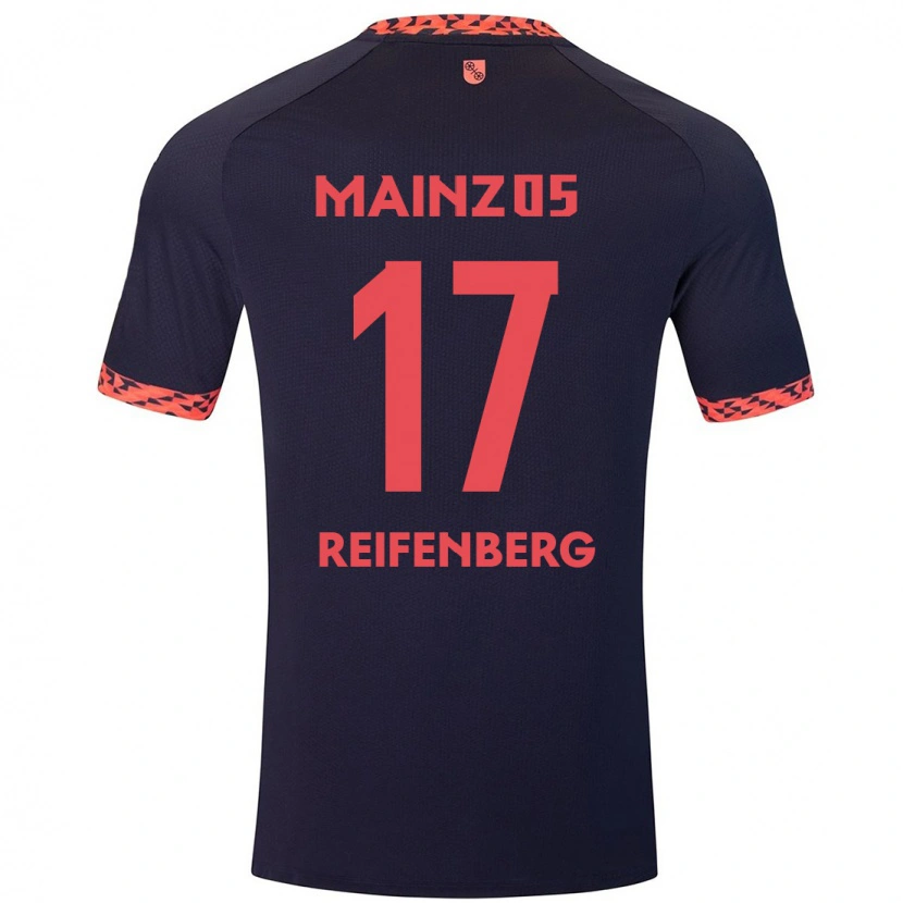 Danxen Herren Michelle Reifenberg #17 Blau Korallenrot Auswärtstrikot Trikot 2024/25 T-Shirt