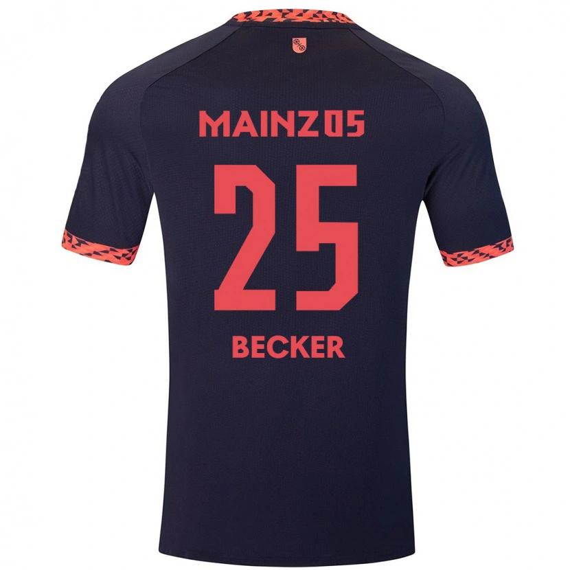 Danxen Herren Kathrin Becker #25 Blau Korallenrot Auswärtstrikot Trikot 2024/25 T-Shirt