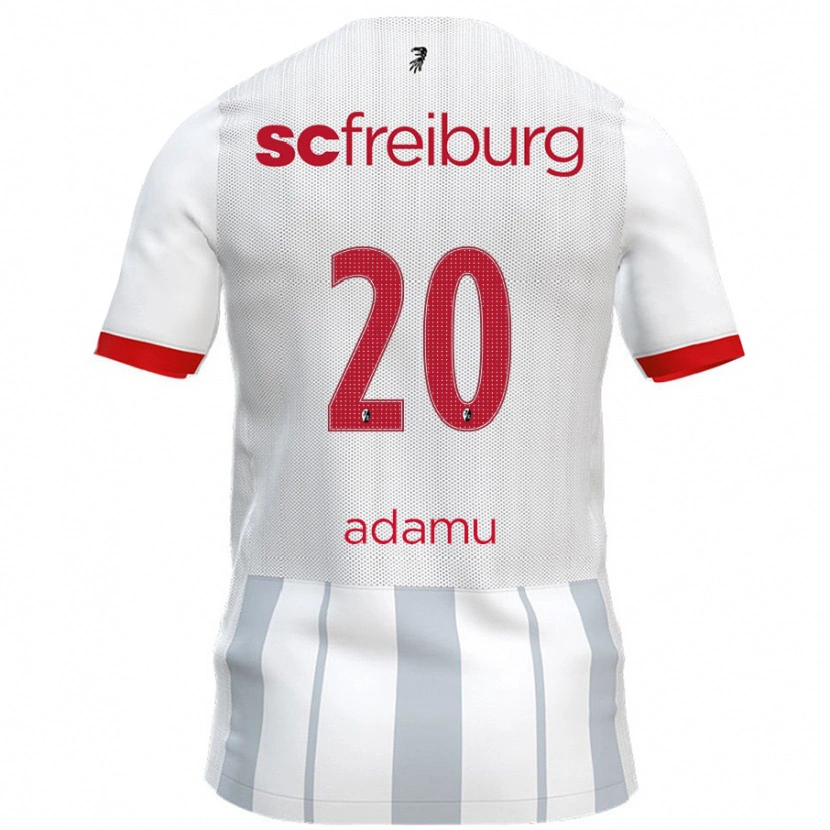 Danxen Herren Junior Adamu #20 Weiß Grau Auswärtstrikot Trikot 2024/25 T-Shirt