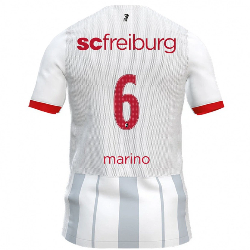 Danxen Herren Luca Marino #6 Weiß Grau Auswärtstrikot Trikot 2024/25 T-Shirt