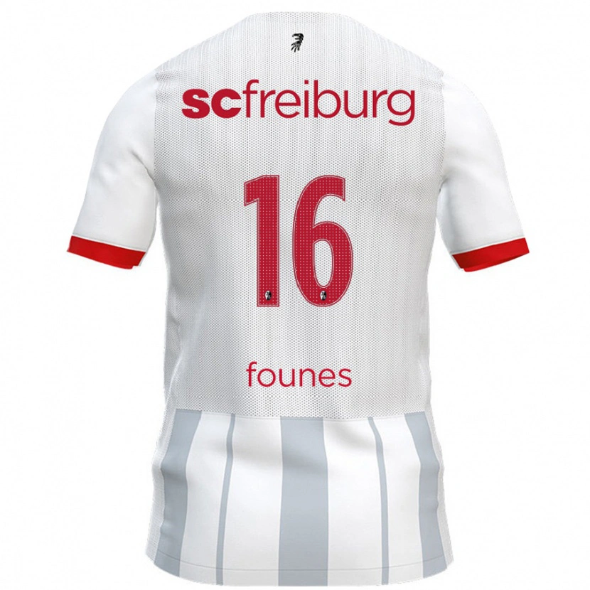 Danxen Herren Kevin Founes #16 Weiß Grau Auswärtstrikot Trikot 2024/25 T-Shirt