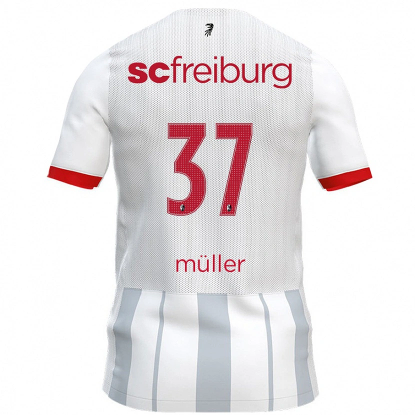 Danxen Herren Ruben Müller #37 Weiß Grau Auswärtstrikot Trikot 2024/25 T-Shirt