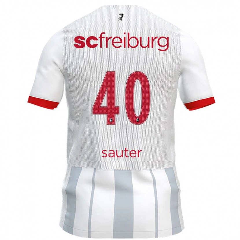 Danxen Herren Niklas Sauter #40 Weiß Grau Auswärtstrikot Trikot 2024/25 T-Shirt