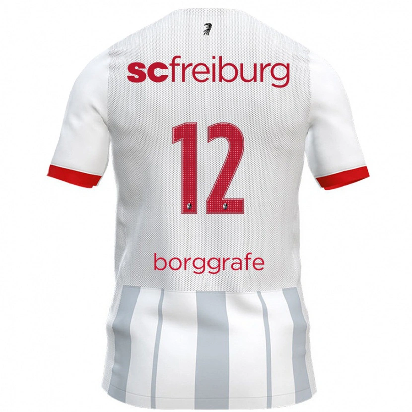 Danxen Herren Rafaela Borggräfe #12 Weiß Grau Auswärtstrikot Trikot 2024/25 T-Shirt
